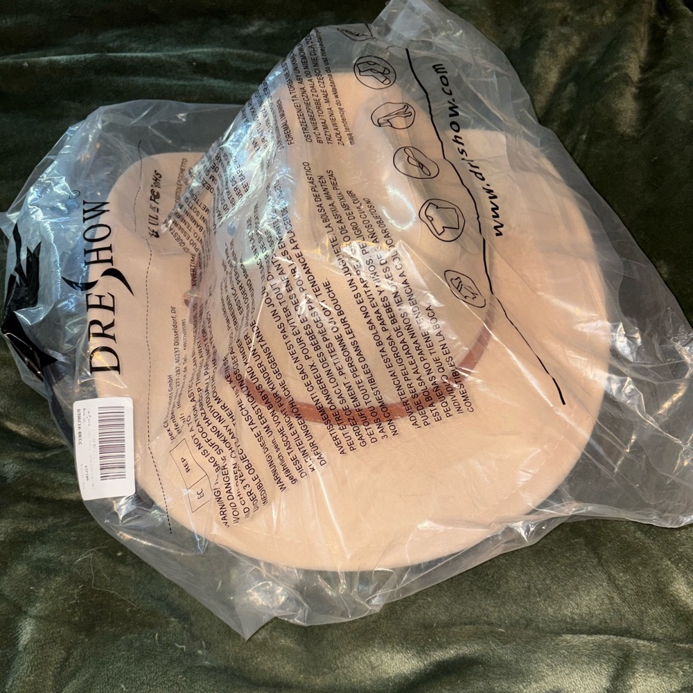 DRESHOW Beige Wide Brim Hat